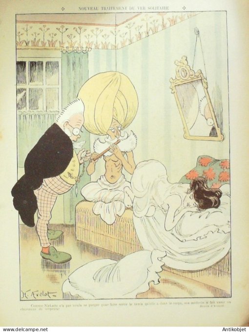 Le Rire 1905-03-11 # 110 Journal humoristique Ed.Originale Le Ver solitaire