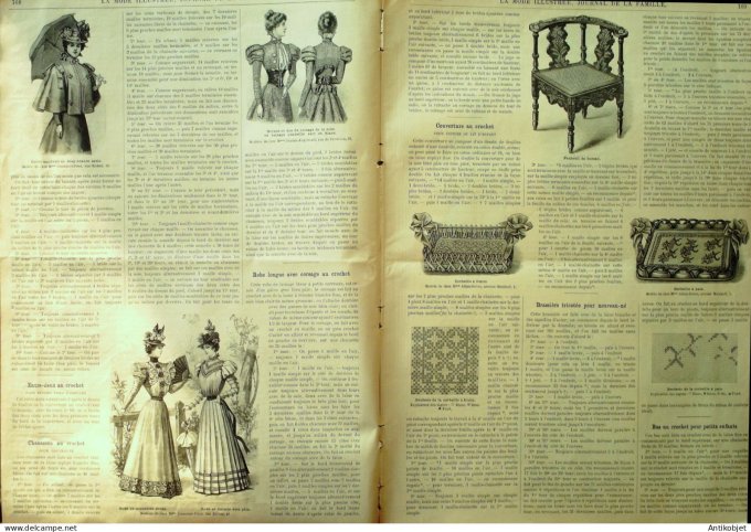 La Mode illustrée journal 1897 n° 19 Robe de casino Garden-Party