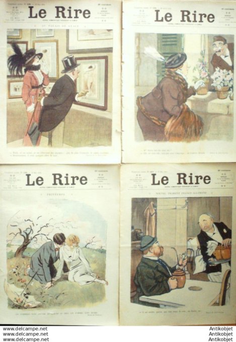 Le Rire 1913 lot 4 revues Laborde Hemard Metivet Delaw Genty Fabiano Nollat Pierlis Vallee