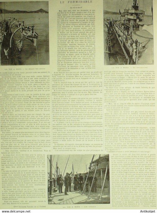 Soleil du Dimanche 1893 n°25 Paquebot la Formidable vie à bord Algérie Djoumane