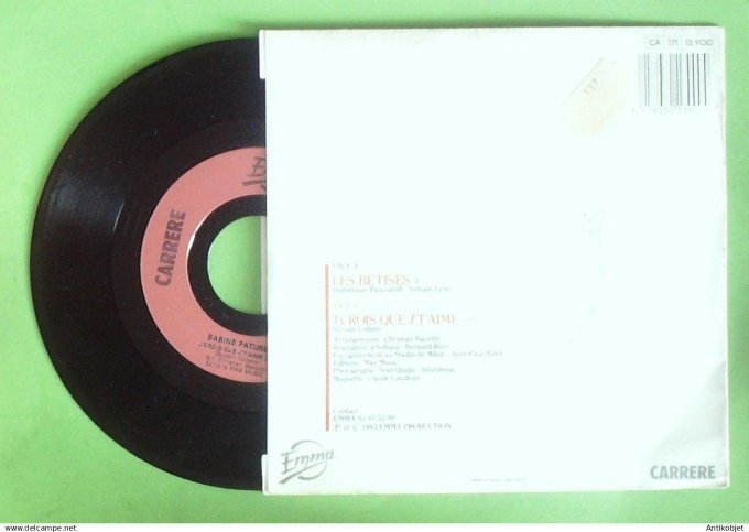 Paturel Sabine 45T SP Les bêtises 1985
