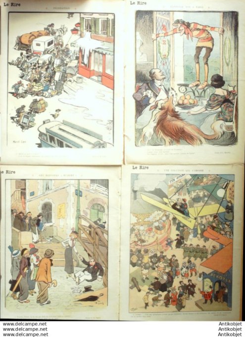 Le Rire 1913 lot 4 revues Laborde Hemard Metivet Delaw Genty Fabiano Nollat Pierlis Vallee