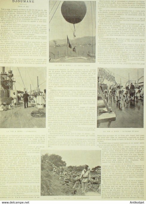 Soleil du Dimanche 1893 n°25 Paquebot la Formidable vie à bord Algérie Djoumane