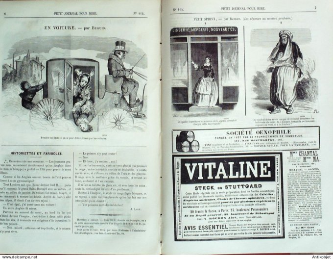 Petit journal pour Rire 1857 # 114 Beaute de nos classiques Gustave Dore
