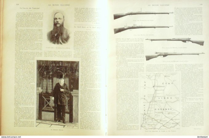 Le Monde illustré 1900 n°2239 Berck/mer (62) Afrique-Sud Springfruld Orange-river Ladysmith Kimberle