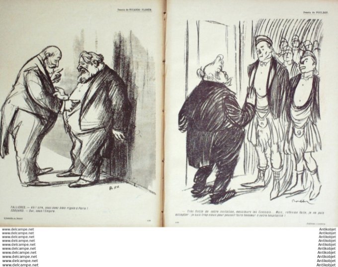 L'Assiette au beurre 1908 # 373 Fallieres a Londres Bernard Delannoy