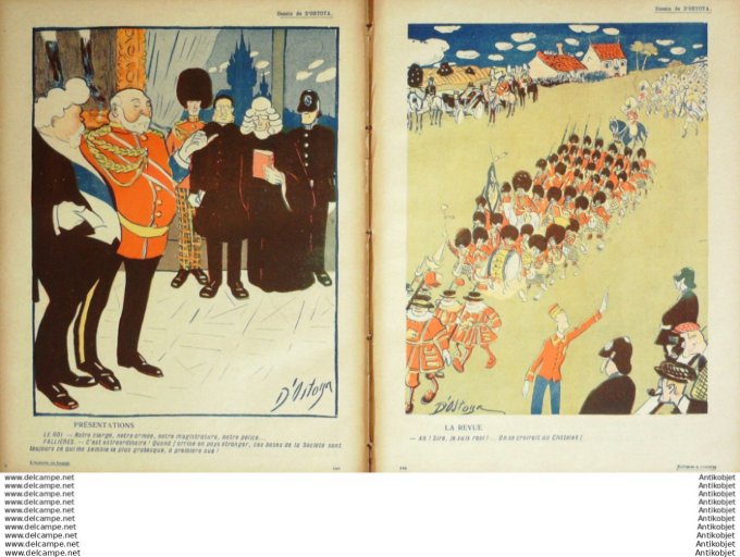 L'Assiette au beurre 1908 # 373 Fallieres a Londres Bernard Delannoy