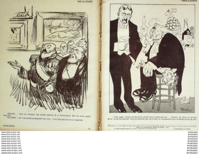 L'Assiette au beurre 1908 # 373 Fallieres a Londres Bernard Delannoy