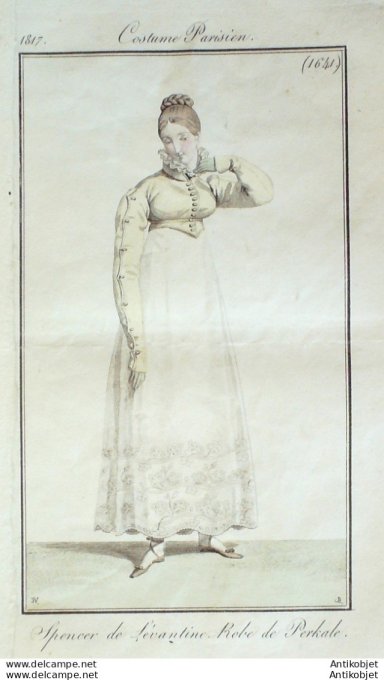 Costume Parisien 1817 # 1641 Spencer de Lévantine
