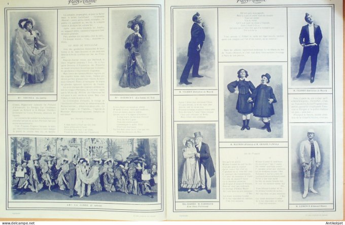 Paris qui chante 1904 n° 94 Fragson Mle Desony VildaVréeseSatyre Bouchonne