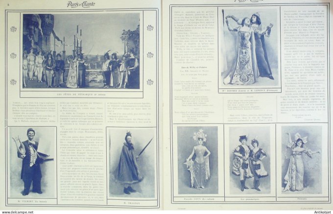 Paris qui chante 1904 n° 94 Fragson Mle Desony VildaVréeseSatyre Bouchonne