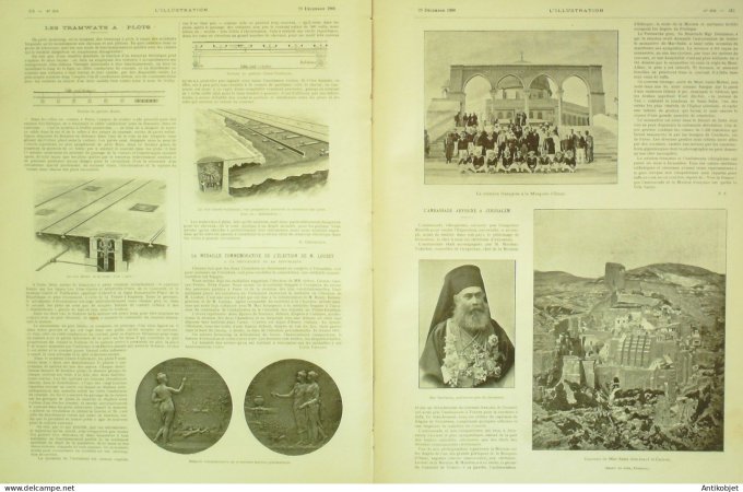 L'illustration 1900 n°3018 ïle aux Moines île de Bono (56) Espagne Malaga Gneisenau Jérusalem Mosqué