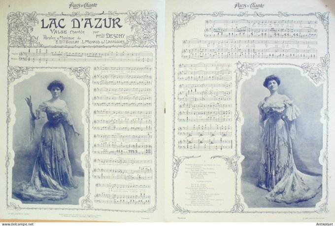 Paris qui chante 1904 n° 94 Fragson Mle Desony VildaVréeseSatyre Bouchonne