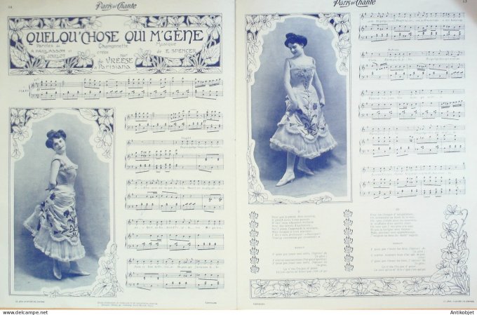 Paris qui chante 1904 #94 Fragson Mle Desony VildaVréeseSatyre Bouchonne