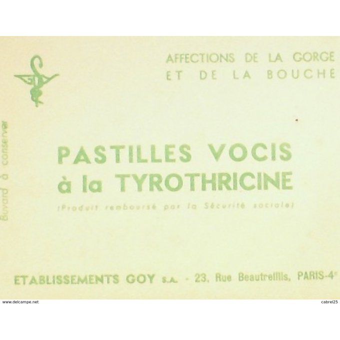 Buvard VOCIS PASTILLE Médical