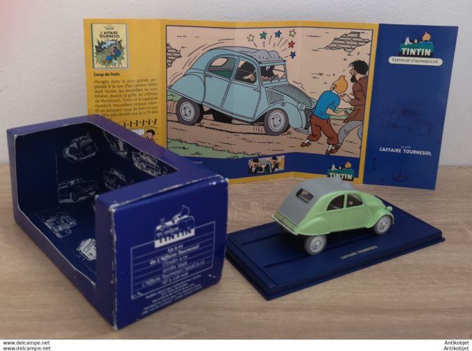 Tintin l'Affaire Tournesol Citroen 2cv 1949 Atlas 1:43