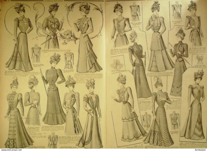 La Mode du Petit journal 1898 n° 17 Toilettes Costumes Passementerie