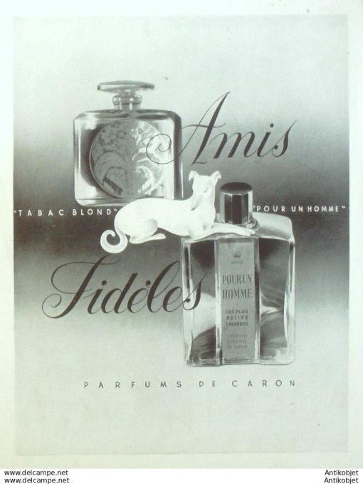Publicite Cosmetique Caron Amis fideles 1936