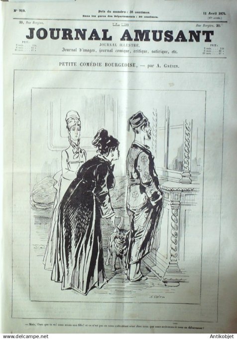 Le Journal Amusant 1874 #  919  Idylle tourlouresque et Saporesque par Randon