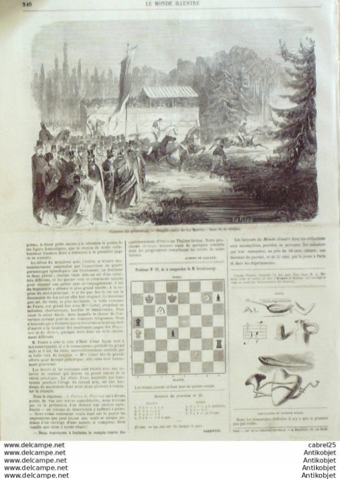 Le Monde illustré 1859 n°104 Rans (39) Forges St Cloud (92) Lady Alice Lisle