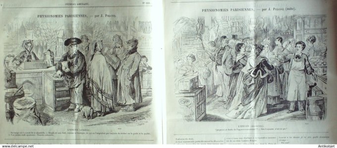 Le Journal Amusant 1874 #  919  Idylle tourlouresque et Saporesque par Randon