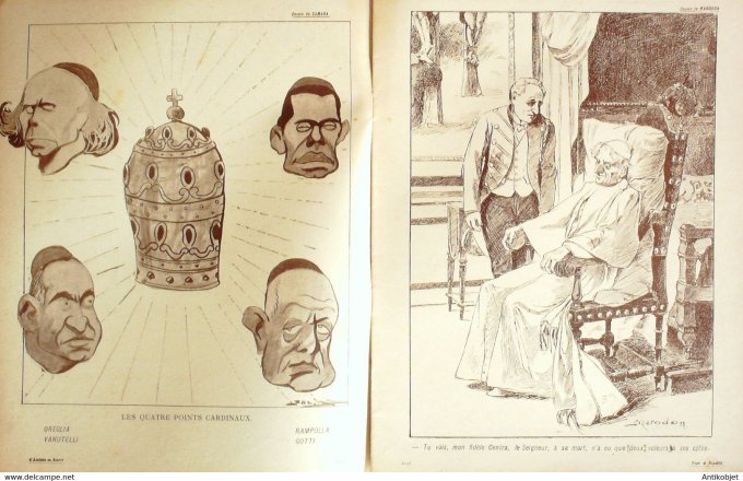 L'Assiette au beurre 1903 # 121 Pape et Papabili Hradecky MarodonGalanis