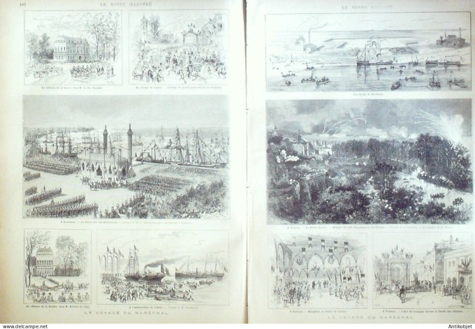 Le Monde illustré 1877 n°1067 Suède Upsal Clotilde de Surville Wagon-salon