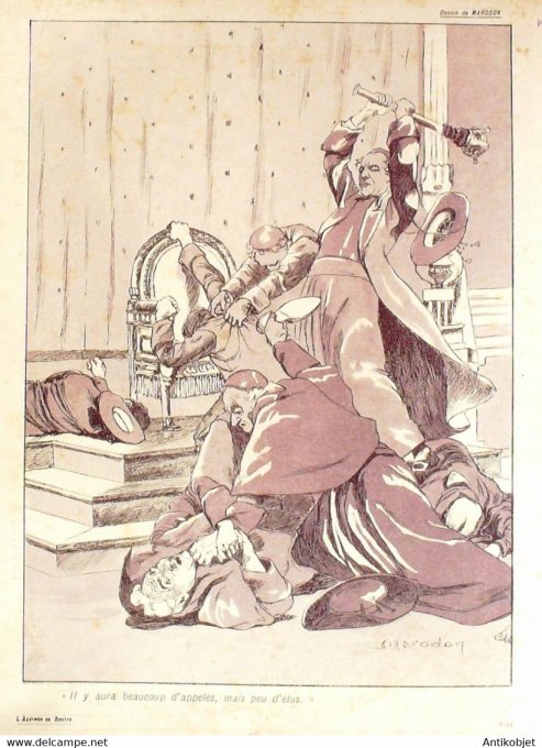 L'Assiette au beurre 1903 # 121 Pape et Papabili Hradecky MarodonGalanis