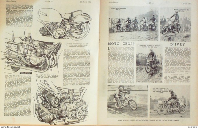 Moto Revue 1951 n° 1028 équilibrage Machines françaises frères Nougier Norton TT 500