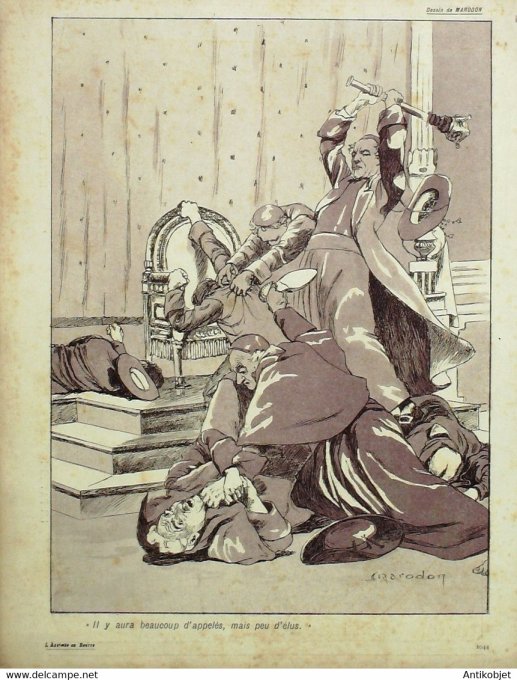 L'Assiette au beurre 1903 # 121 Pape et Papabili Hradecky MarodonGalanis