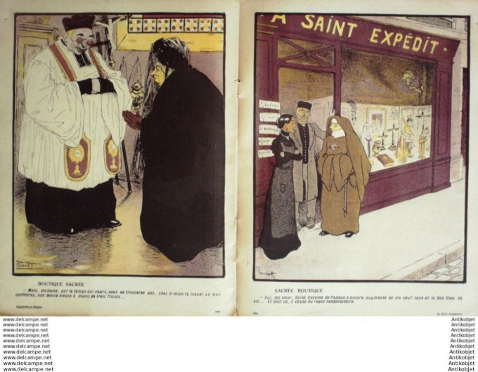 L'Assiette au beurre 1908 # 380 Le petit Commerce Poncet Paul