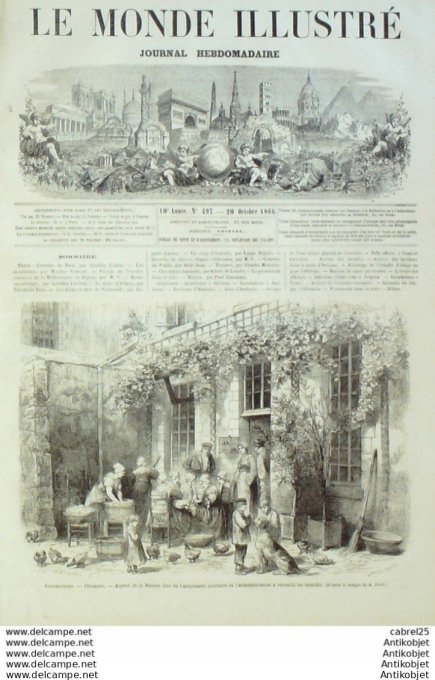Le Monde illustré 1866 n°497 Orleans (45) Amboise (37) Algérie Diffa Mokta El Hadid Jargeau (45) Alg