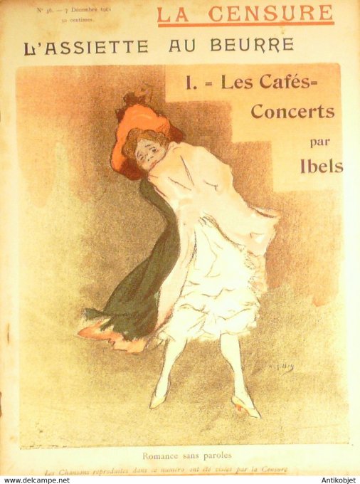 L'Assiette au beurre 1901 n° 36 Les cafés concerts I La censure Ibels