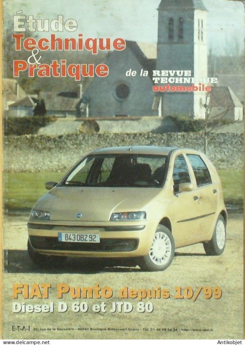 Etude Tech. Automobile 2002 n°649 Fiat Punto D60 JTD80