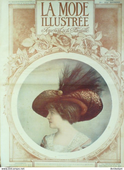 La Mode illustrée journal 1910 n° 22 Toilettes Costumes Passementerie