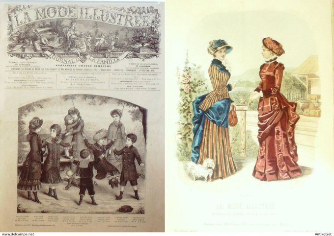La Mode illustrée journal + gravure associée 1881 # 40