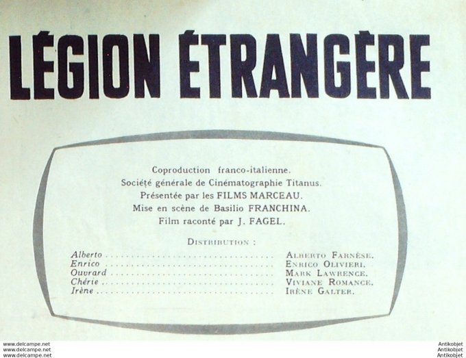 Légion étrangère Irène Galter Alberto Farnèse Enrico Olivieri