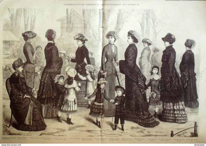 La Mode illustrée journal + gravure associée 1881 # 40
