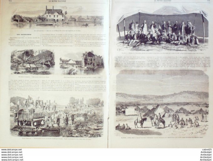 Le Monde illustré 1866 n°497 Orleans (45) Amboise (37) Algérie Diffa Mokta El Hadid Jargeau (45) Alg