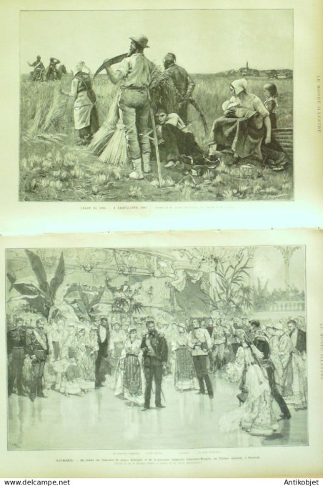 Le Monde illustré 1884 n°1416 Roumanie Bucarest Chine Bac-Ninh Espagne Alcudia