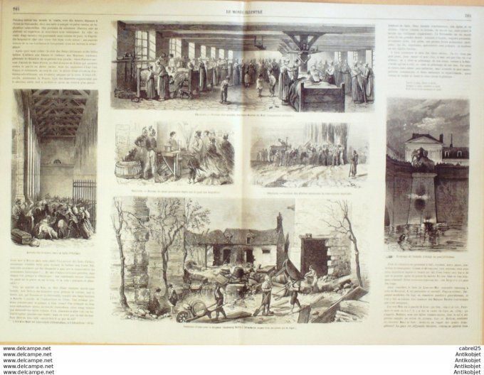 Le Monde illustré 1866 n°497 Orleans (45) Amboise (37) Algérie Diffa Mokta El Hadid Jargeau (45) Alg