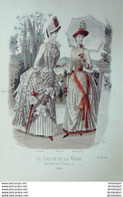 Gravure Mode Salon 1886 #  835 (Old Fashion plate)