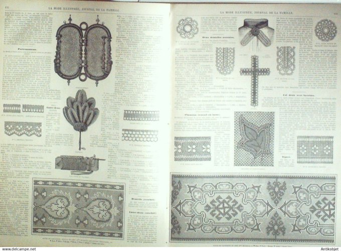 La Mode illustrée journal + gravure associée 1869 # 17