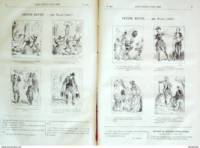 Petit journal pour Rire 1864 # 555 Croquis de chasse Grevin