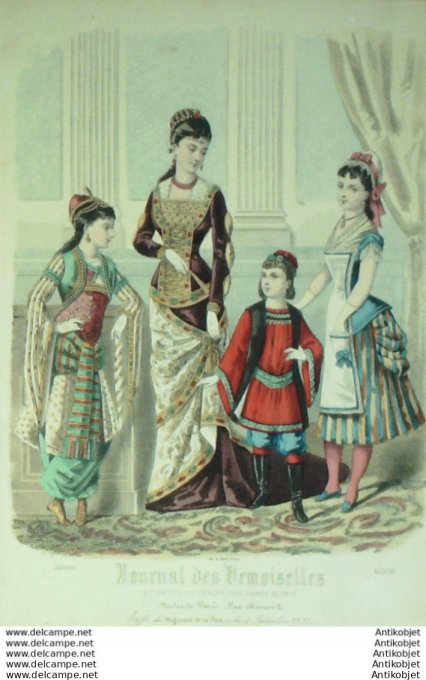 Journal de Demoiselles 1878 # 4136b Travestissements enfants