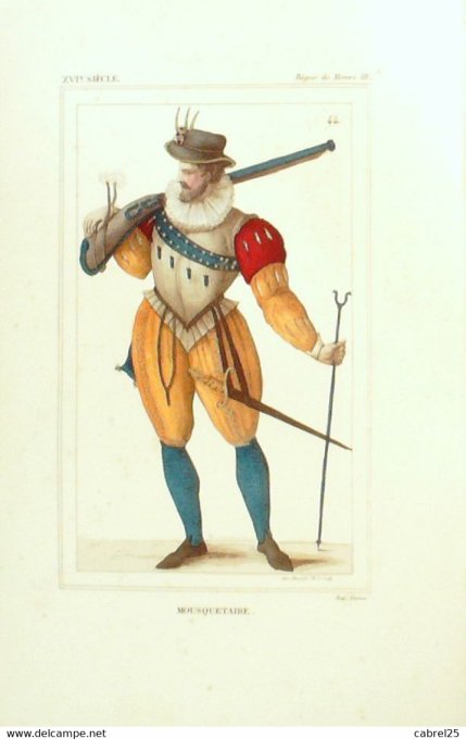 Mousquetaire sous Henri III 16ème 1852