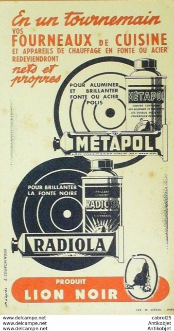 Buvard Lion Noir Metapol Radiola Entretien