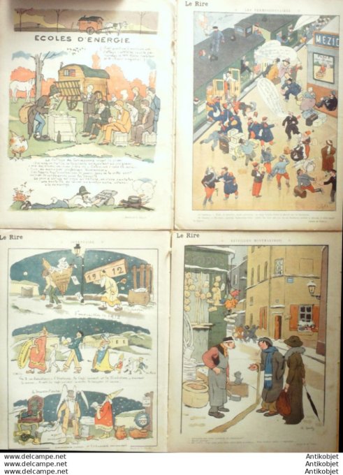 Le Rire 1913 lot 4 revues Hemard Fabiano Flores Pecoud Gerbault Capy Delaw