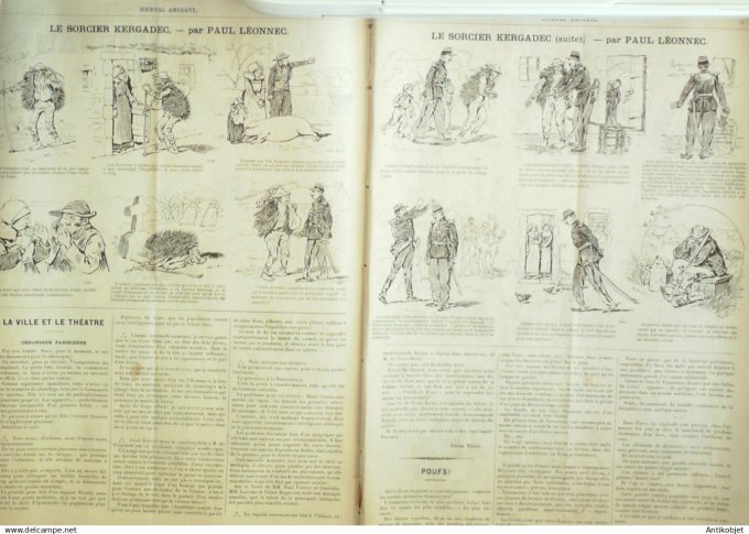 Le Journal Amusant 1891 n°1840 Menus-Noels d élicieux fêtards Abb é Daubray gens de lettre