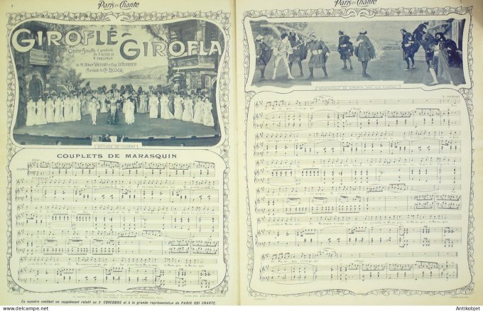 Paris qui chante 1903 #15 Fugère Muller Irma de Lafère Max Morel Romagnan